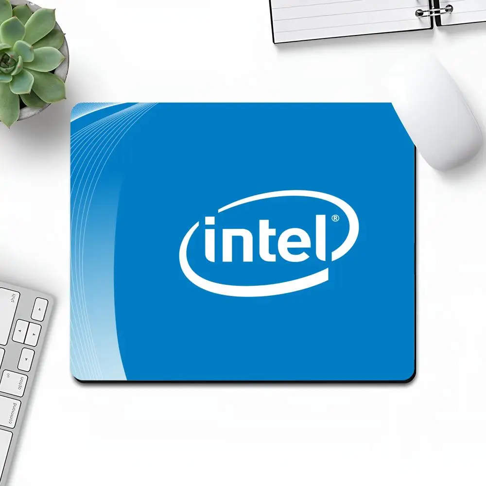 

Intel Corporation Mouse Pad Art Gaming Gamer Small Rubber Locking Edge Large Computer Music MousePad Laptop Desk Pad