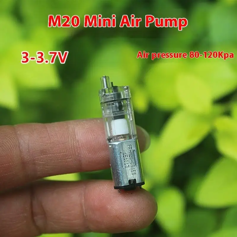 شفافة صغيرة 8 مللي متر M20 مضخة ضغط الأكسجين الهواء تيار مستمر 3 فولت-3.7 فولت 120Kpa لمراقبة مقياس ضغط الدم خزان حوض أسماك #2