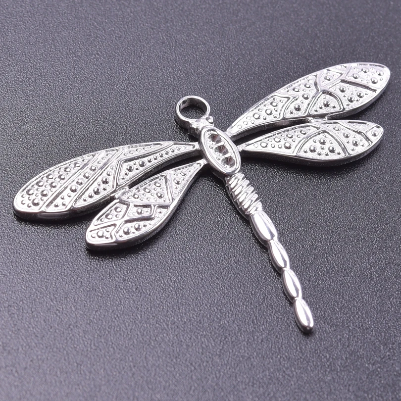 High Quality Animal Dragonfly Charms For Jewelry Making Supplies Handmade Craft Stainless Steel Pendant Charm Metal Accessories