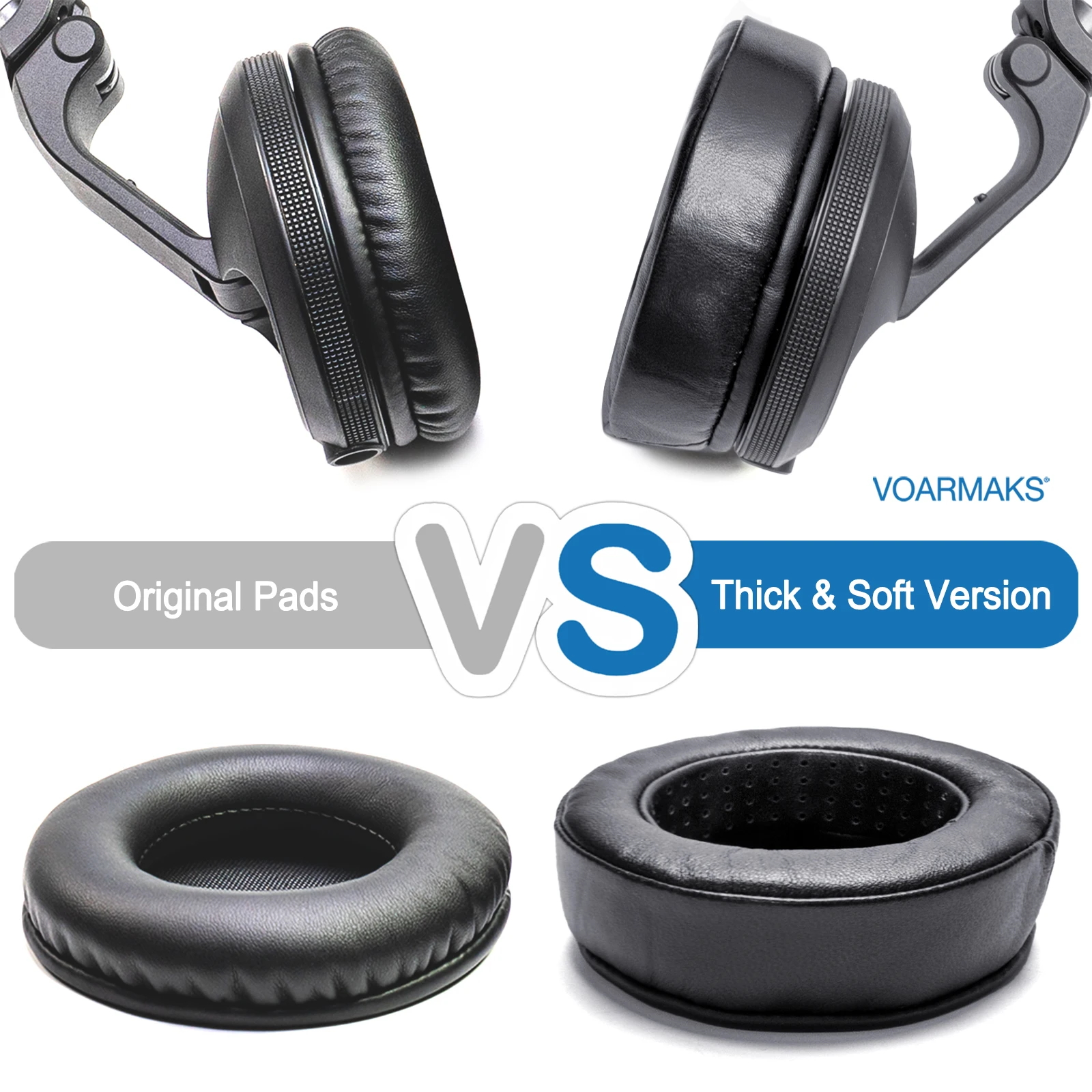 Cuscinetti auricolari di ricambio per cuffie DJ Pioneer HDJ-X7 HDJ-X5 e HDJ-X10-lussuosa pelle di agnello e Memory Foam a rimbalzo lento