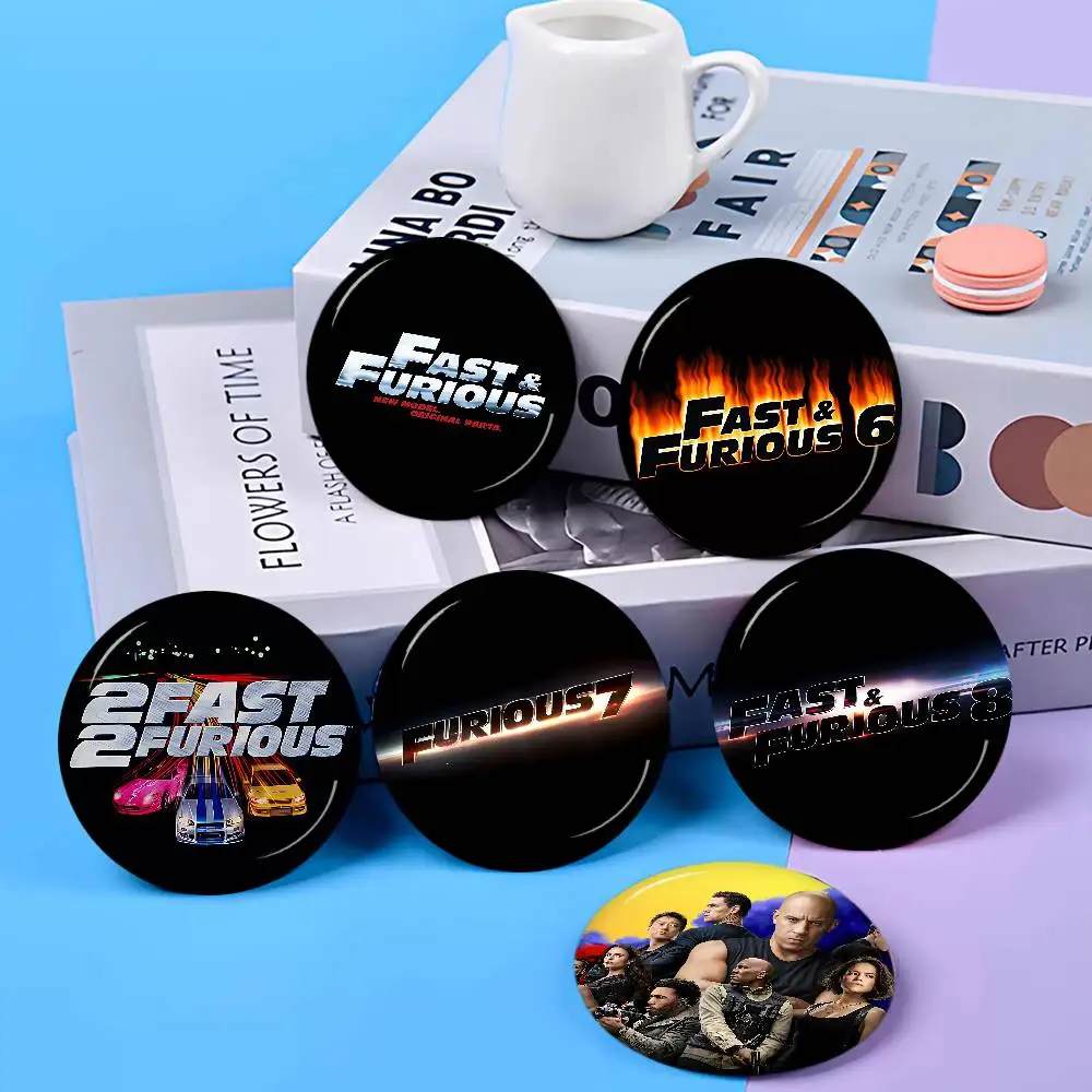 Movie F-Fast cool Furious Anime Brooches Cute Cartoon  Badge Jacket Jeans Lapel Pin Gift Accessorie