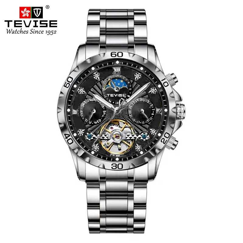 

TEVISE Automatic Mechanical For Men Waterproof Luminous Business&Fashion Stainless Steel Wristwatch