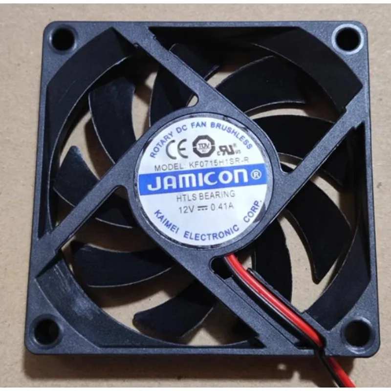 Original Fan for JAMICON KF0715H1SR-R 12V 0.41A 2 Wire 7cm 7015 Cooling Fan 70 * 70 * 15MM