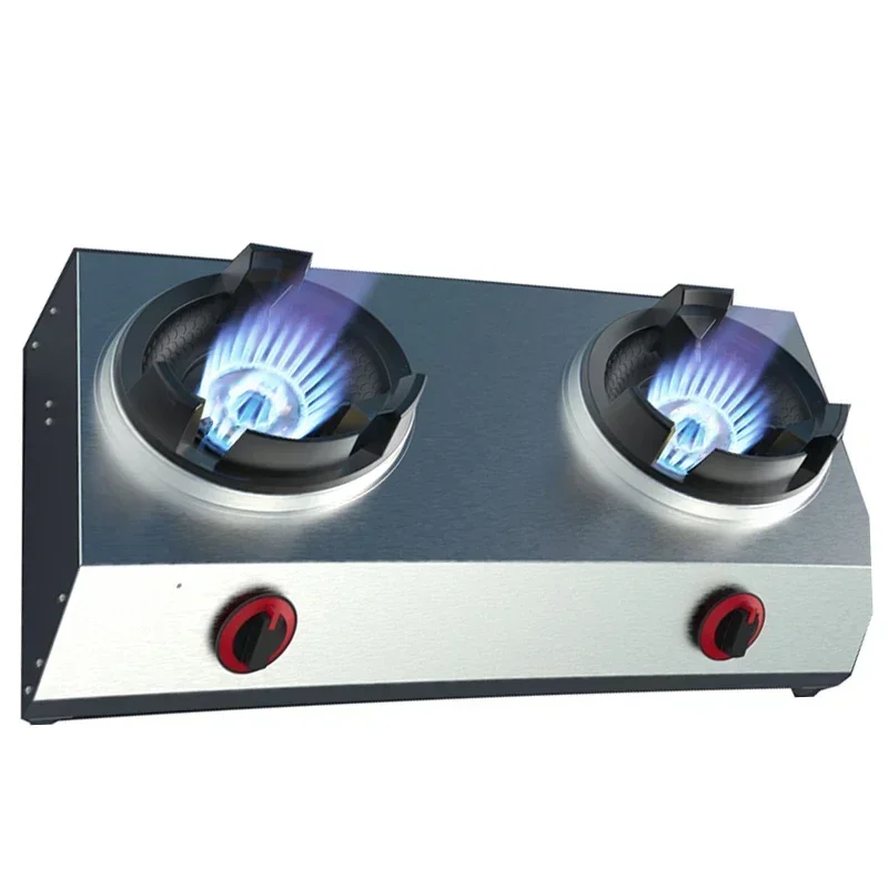 Home Electric Medium And High Pressure Gas Stove Household High-Fire Power Double Stove Gas Liquefied Petroleum Gas Violent Fire