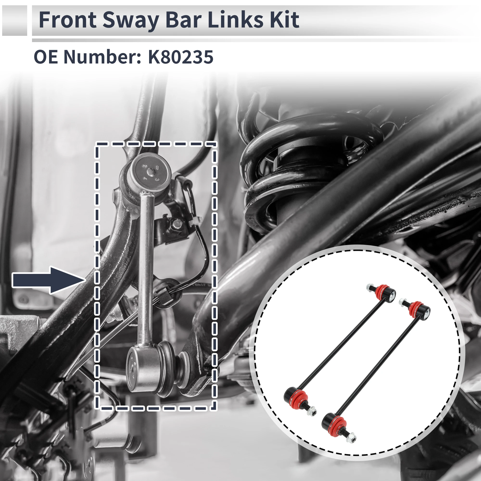 

Тяги переднего стабилизатора UXCELL для BMW 740I 1995-2001 No K80235 2 шт.