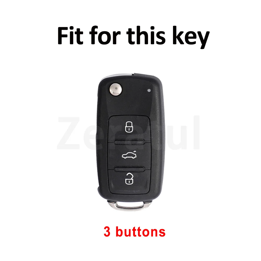 Gun Grey TPU Car Key Case Cover For VW Volkswagen Polo Tiguan Passat B5 B6 B7 Golf 4 5 6 MK6 Jetta Lavida Skoda Octavia Seat