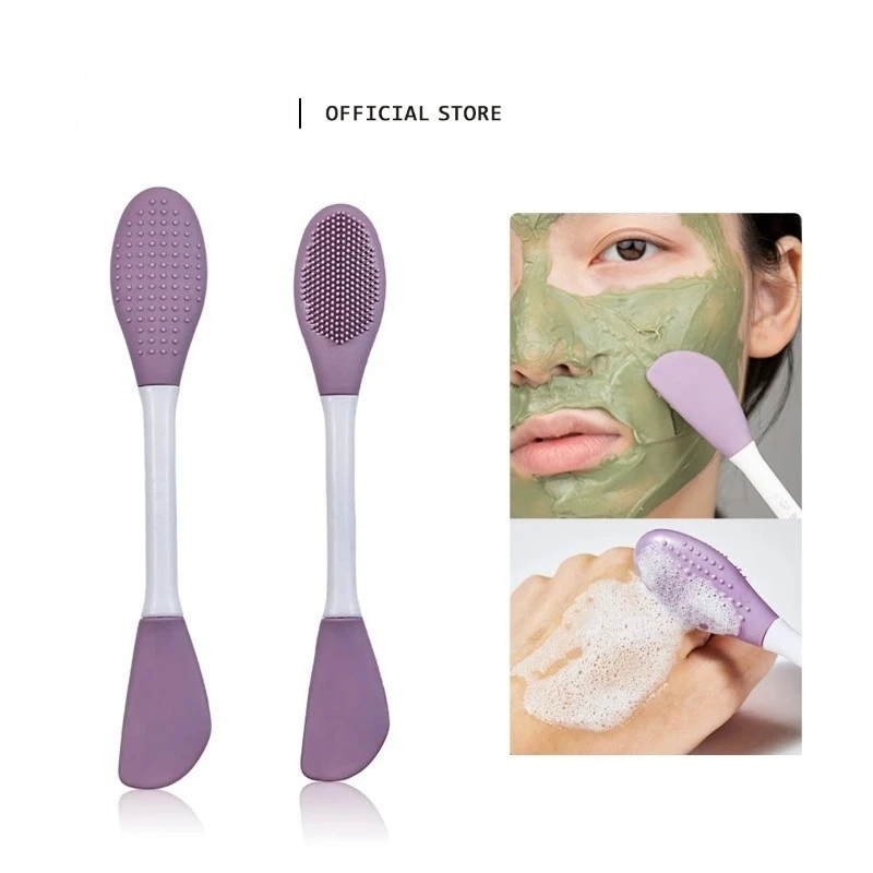 Silikonowa szczoteczka do oczyszczania twarzy i maski 2 w 1 Narzędzia do czyszczenia Pielęgnacja skóry twarzy Peeling Złuszczający Peeling Pory Wągry Głębokie