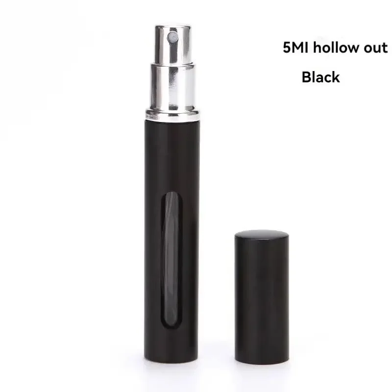 Dispensador de Perfume en aerosol ultrafino de 10ml, botella dispensadora de Perfume con ventana abierta pequeña Visible, botella de empuje de muestra de viaje portátil