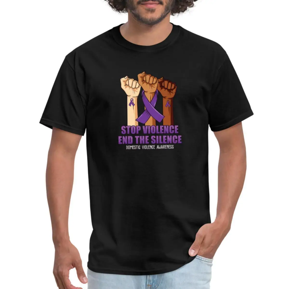 

Stop Domestic Violence End The Silence Men's T Shirt