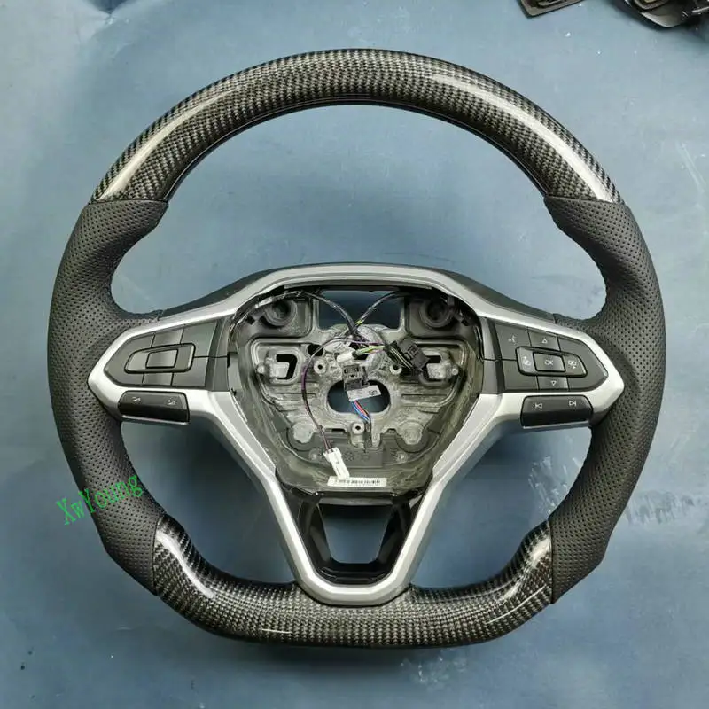 

For VW Volkswagen Amarok 2020-2023 (No Heated No Paddle Shifters) 100% Real Carbon Fiber Car Steering Wheel