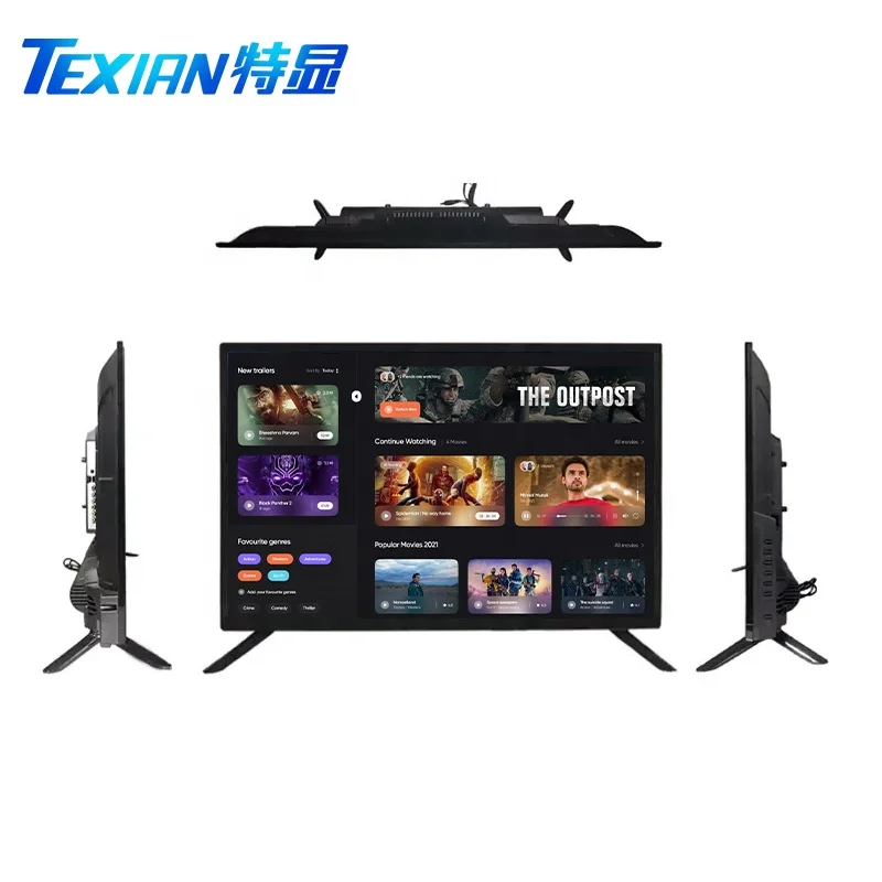 Televisi Smart TV Menerima Lcd Kustom Led 32 43 50 55 Inch HD Smart Android Smart Tv Set