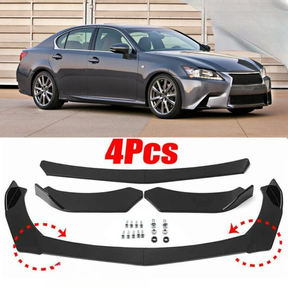 

For Lexus GS350 IS250 IS350 Front Bumper Lip Splitter Spoiler Kit Glossy Black United States