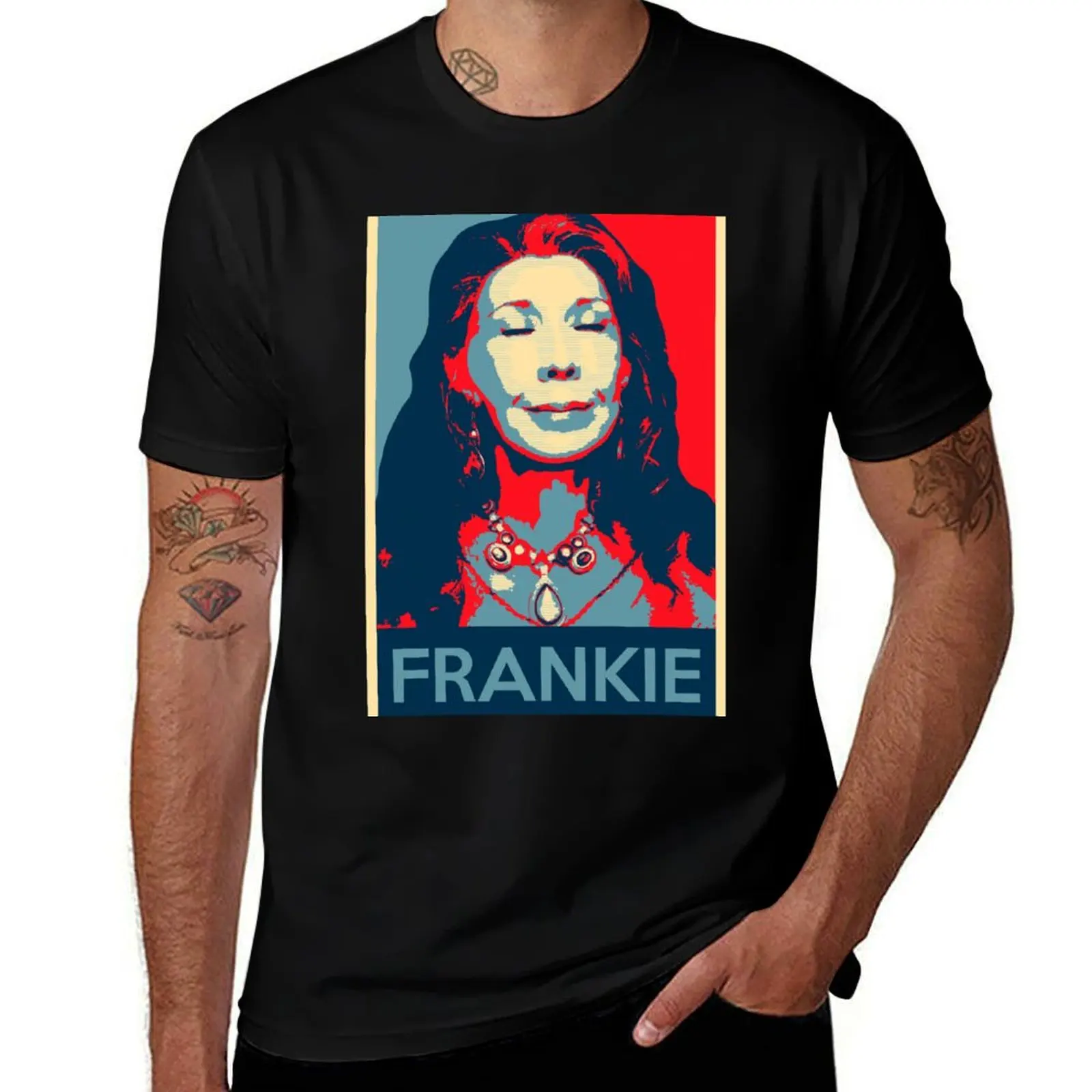 Camiseta con estampado de Frankie Bergstein, camiseta básica de manga corta Worker