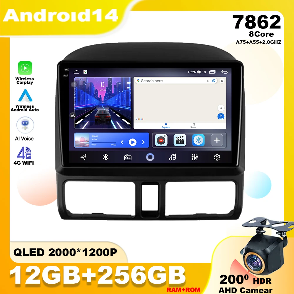 

Android 14 For Honda CR-V CRV 2 2001 - 2006 Car Radio Multimedia Player Stereo Navigation GPS WIFI 4G Head Unit DSP Carplay Auto
