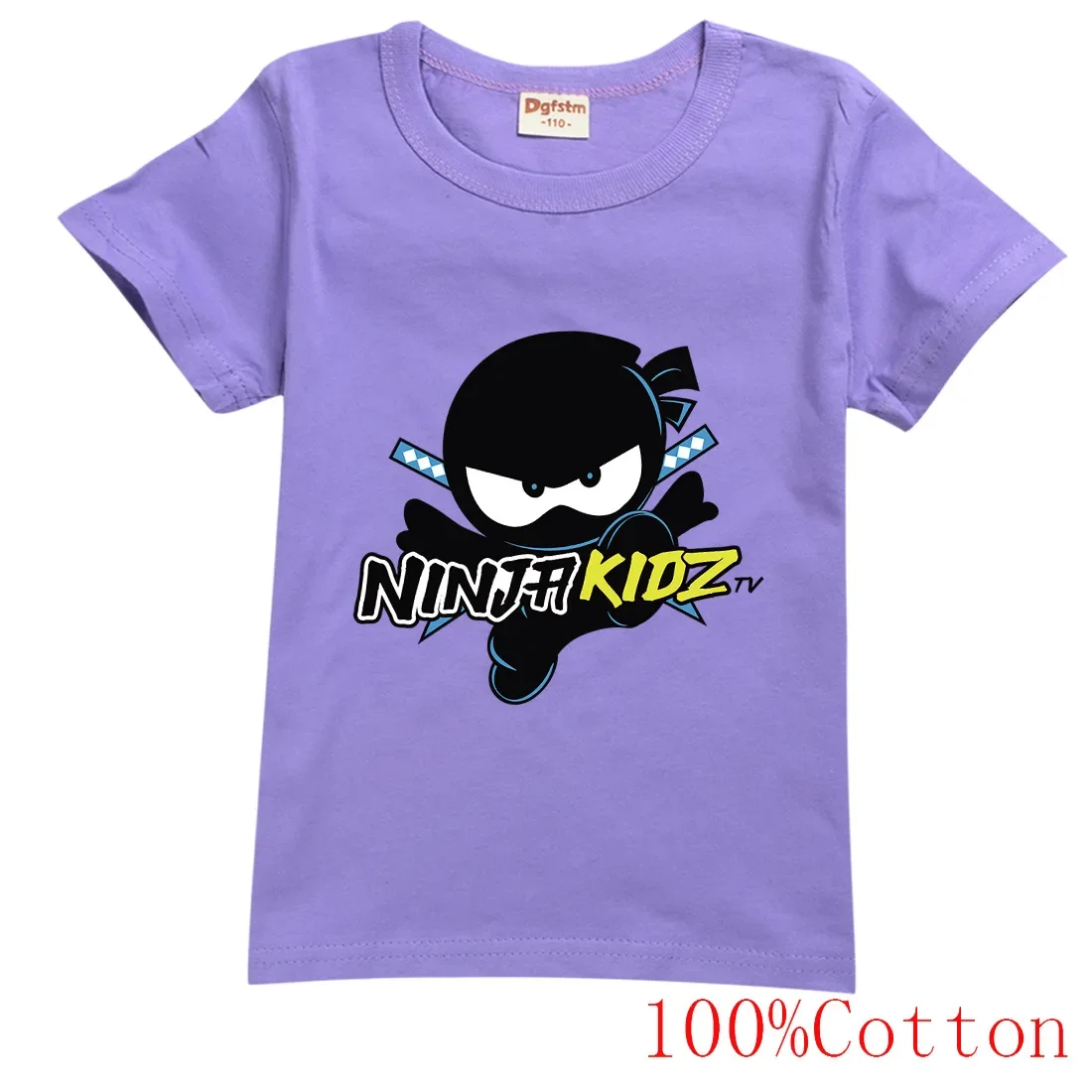 Summer Tees Ninja Kidz Kids Clothes Cotton Short-sleeved T-shirts Children Sweatshirt Cartoon Teenager Tops Boys Girls Clothing