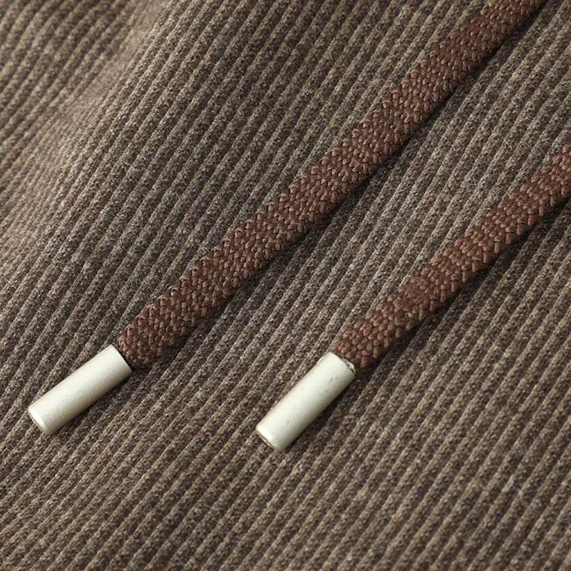 Schlichte und sportliche Freizeithose für Herren, schwarze, seitlich gestreifte Slim-Fit-Hose mit geradem Bein, Jogginghose mit Kordelzug, dicker Stil