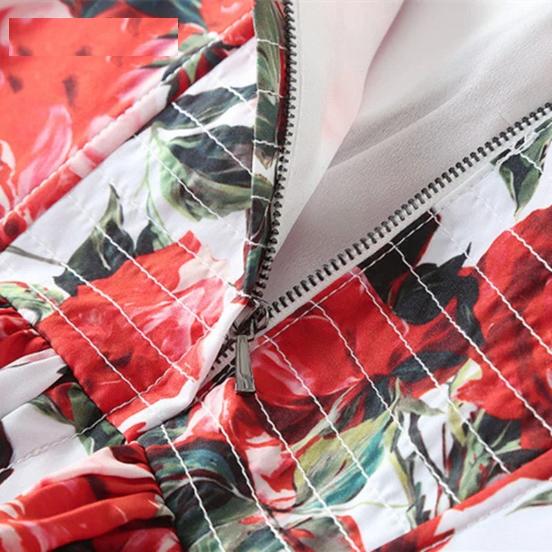 Neue Modedesignerin Runway Ballkleid Sommer Frauen Spaghetti träger rücken frei Blumen druck kaskadi rende Rüschen Strand kleid