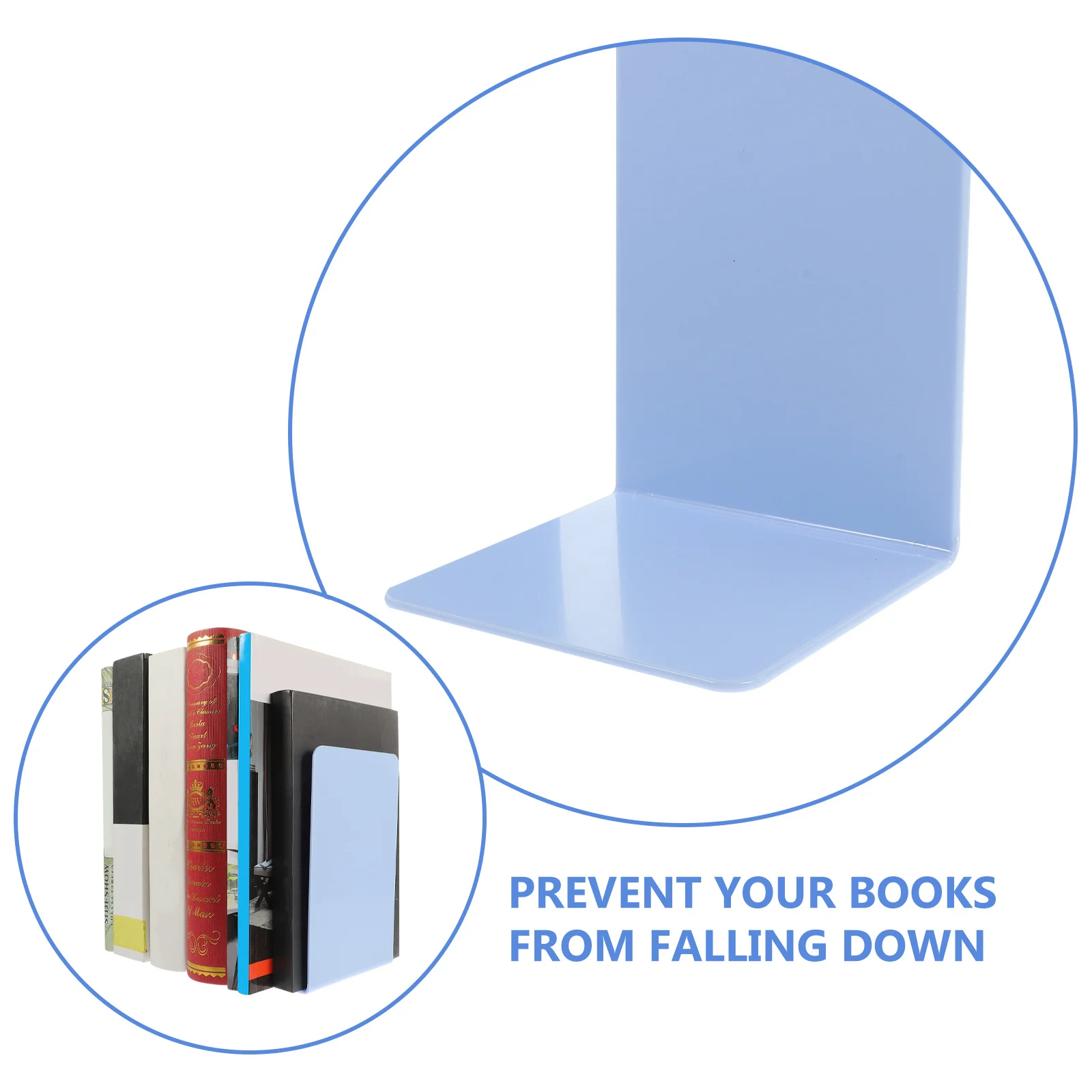 2Pcs Desktop Book Ends Organizer Set Stylish File Book Supports Multi-Function Bookstand for Study Office Decor