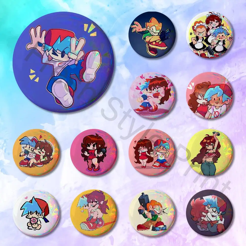 

F-Friday Night F-Funkin 32mm 58mm 75mm 44mm 25mm Anime Badges Brooches DIY Pins Decorations Birthday Gifts