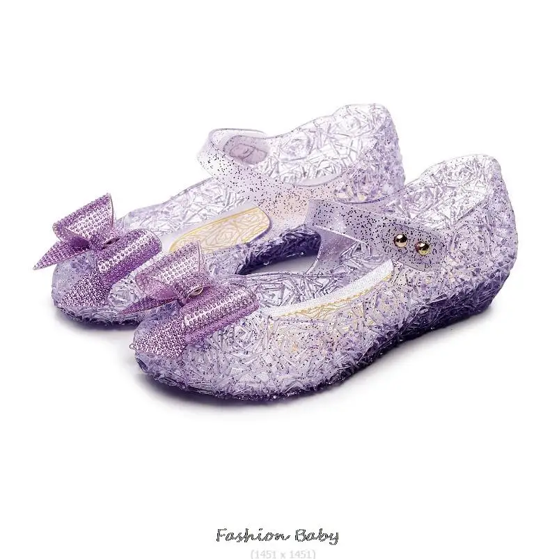 Toddler Infant Kids neonate sandali di cristallo estivi Princess Jelly scarpe col tacco alto scarpe da ballo per feste