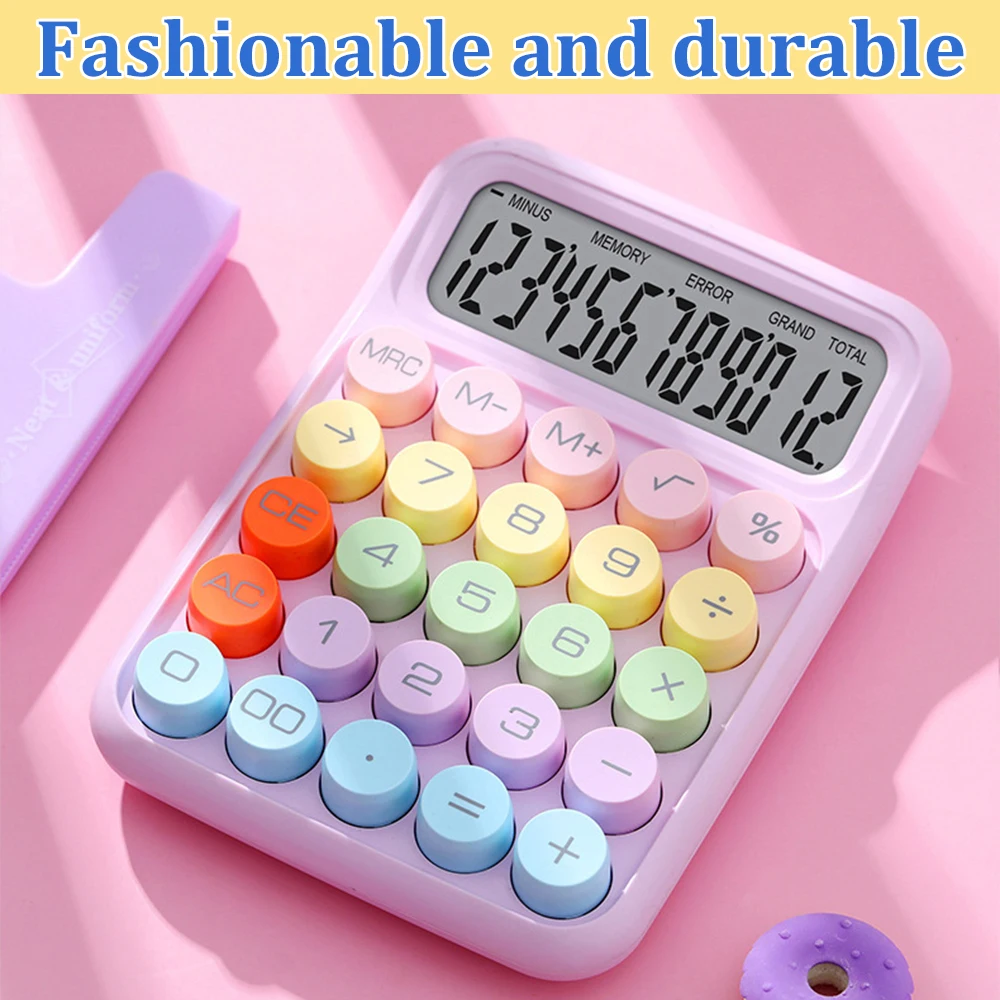 New Calculator Portable Mechanical Buttons Calculator Easy To Use For Office School Home Vintage Desktop Stationery