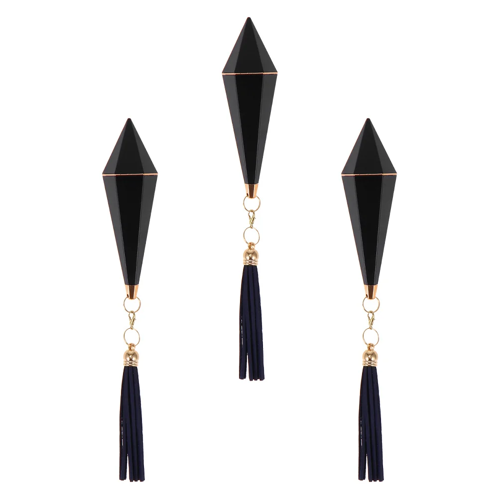 

3Pcs Tassel Lipstick Tubes Stylish Portable Lip Cream Container for Travel DIY Refillable Lipstick Bottle Lightweight Makeup