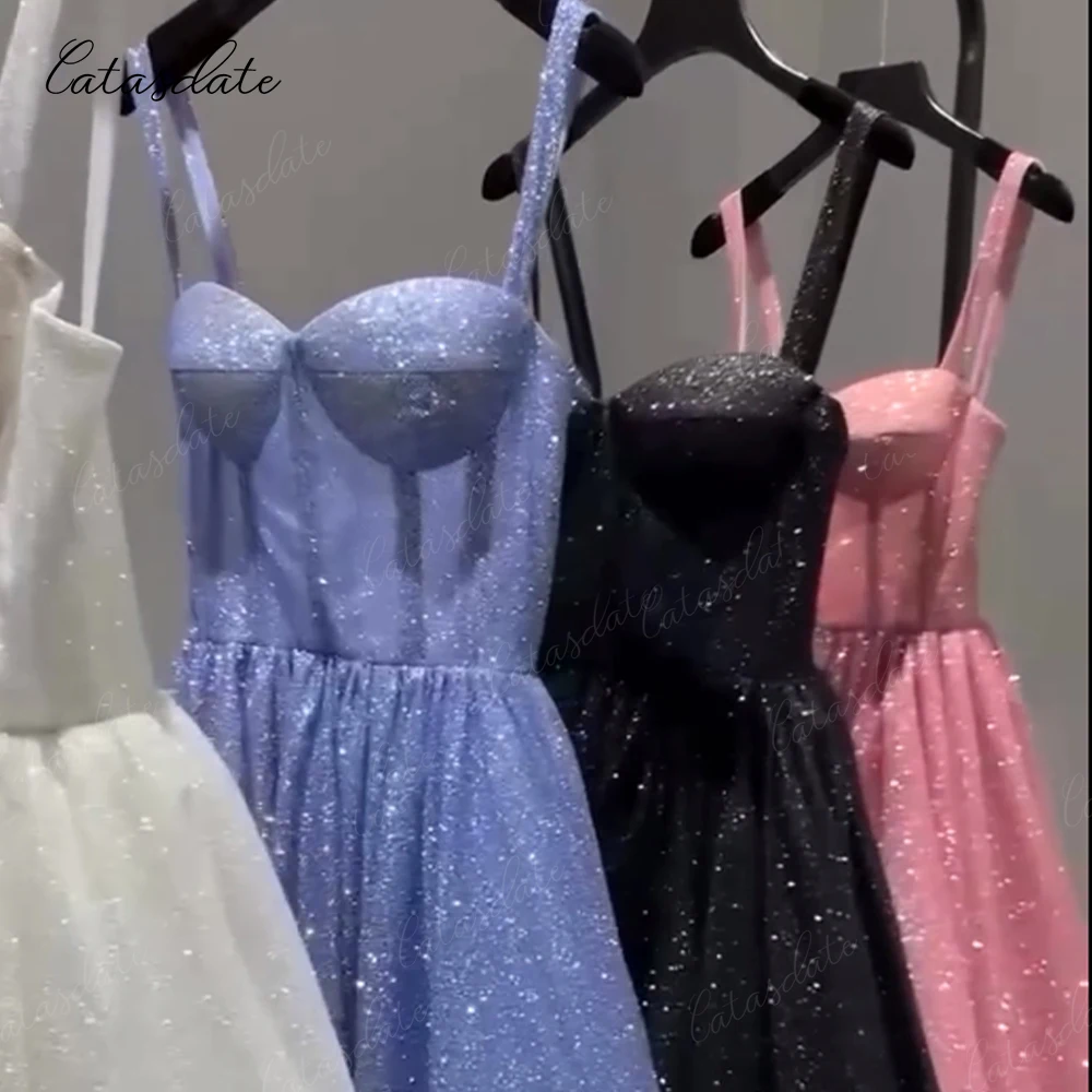 Catasdate Sequins Evening Dress Shiny Prom Dress 2025 Formal Occasion Dress with Sequins Cocktail Party Dress Customized 