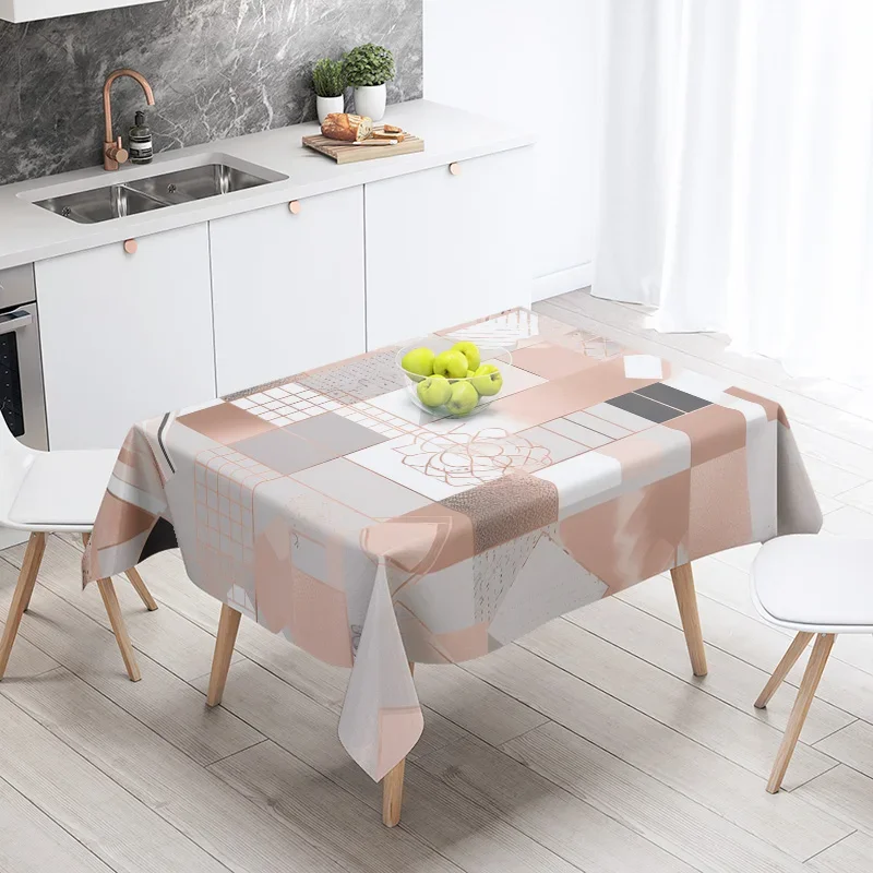 Home tablecloths dining decoration and rectangular table accessories waterproof cloth Anti-stain simple Modern abstract nordic