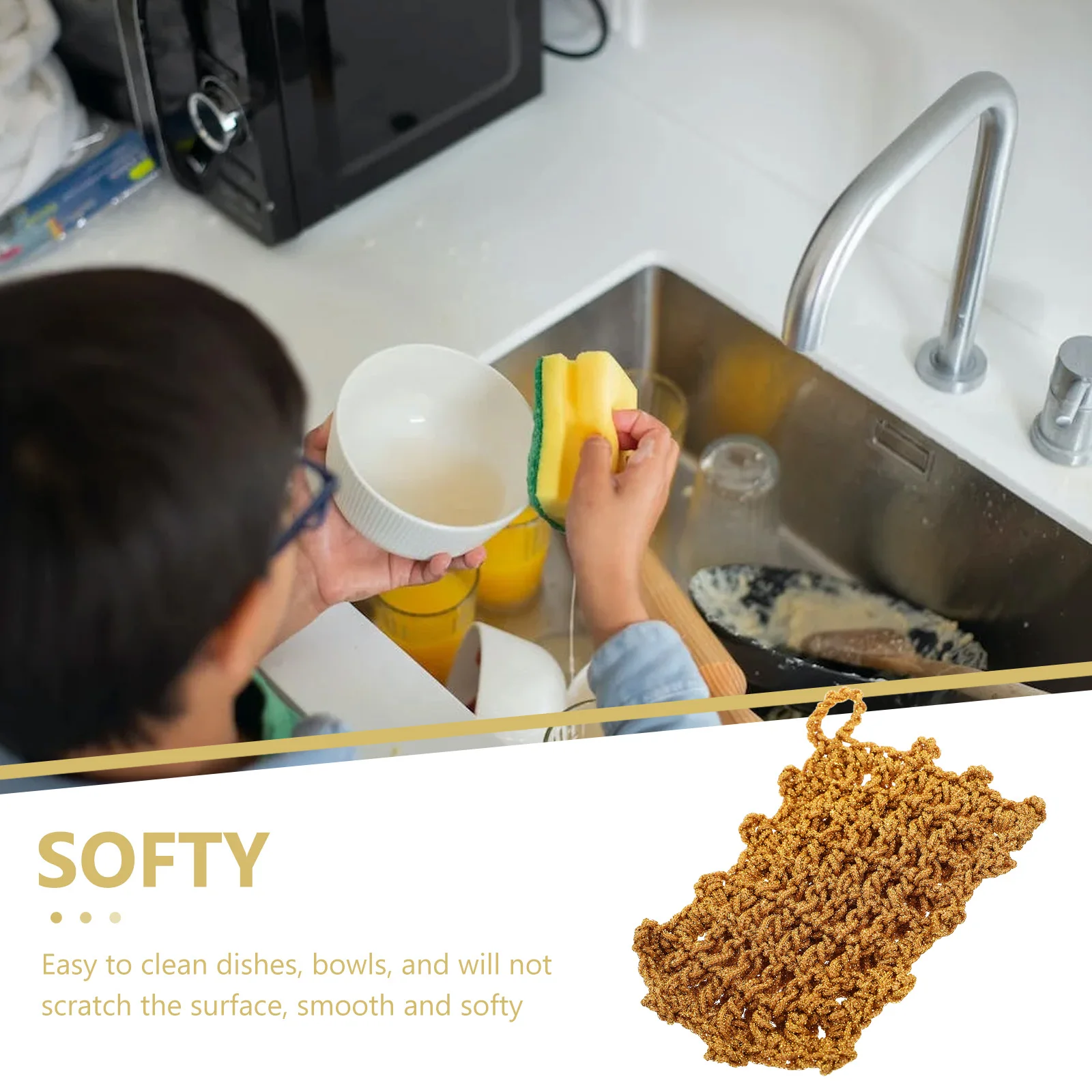 

3pcs Dish Cloths Scrubber Kitchen Cleaning Cloth Washing Towel Sponge Wipes Multi Purpose Table Rag for Kitchen Bathroom Dishes