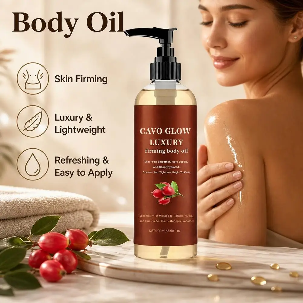 Luxury Firming Body Oil Reduce Dryness Tighten Skin Moisturizing Rosehip Body Oil Restore Smooth Supple Skin  Body Oil 100ml