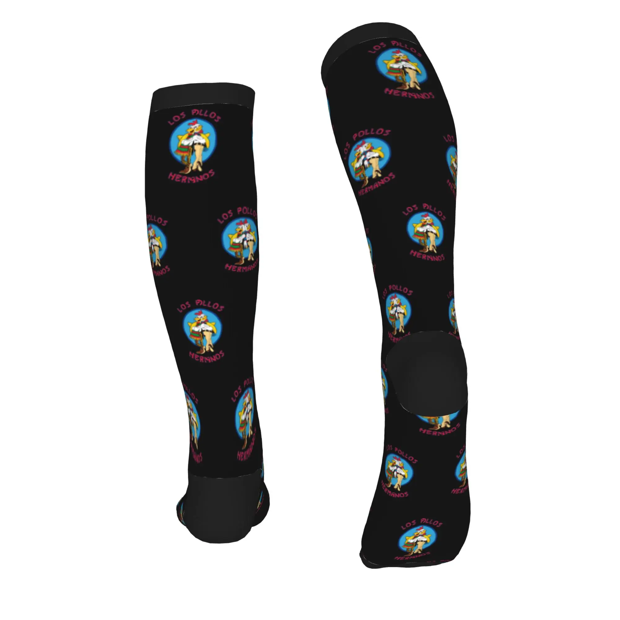 Los Pollos Hermanos Breaking Bad Socks for Men Women Stretchy Summer Autumn Winter The Chicken Brothers Sports Compression Socks view 3