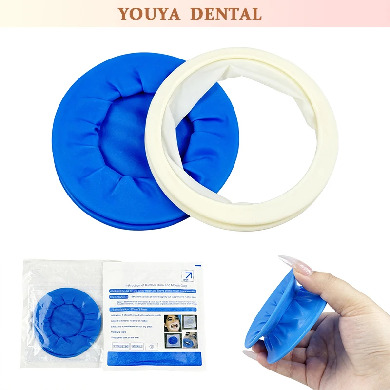 

2pcs Dental Rubber Aseptic Opener Oral Cheek Rubber Barrier Expander Shrinker White/Blue Dental Consumables Material