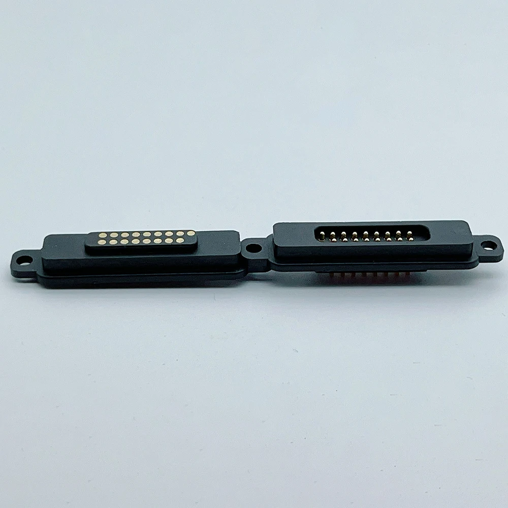 1 Paar 13-Pin 14 15 16 17 18 19 20-Pin Magnetischer Pogo-Pin-Steckverbinder, Stecker und Buchse, Stromanschluss mit Befestigungsschraubenloch zum Laden – Detail 5