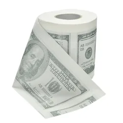 One Hundred Dollar Bill Toilet Paper Novelty Fun $100 TP Money Roll Gag Gift