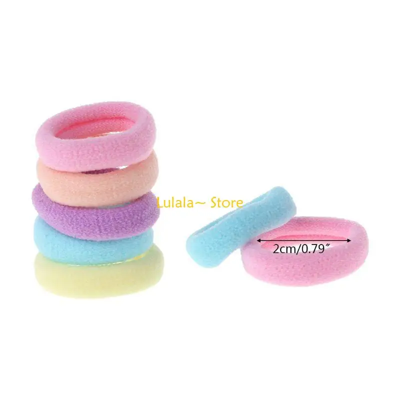 

Y4QA 100PCS Baby Hair Ties for Girls Hair Accessories for Baby Girls Ponytail Holders Multicolor Elastic Hair Bands