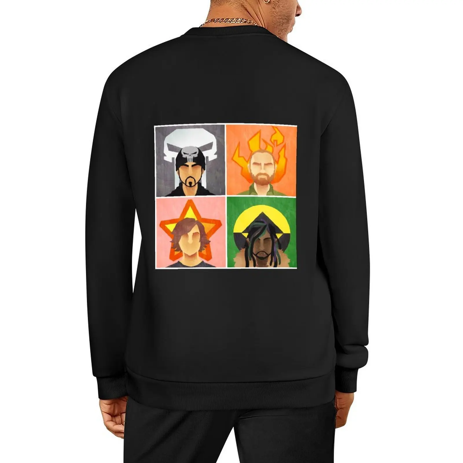 

TBFP Tiles Pullover tracksuit men anime clothes japanese style korean clothes sweatshirt