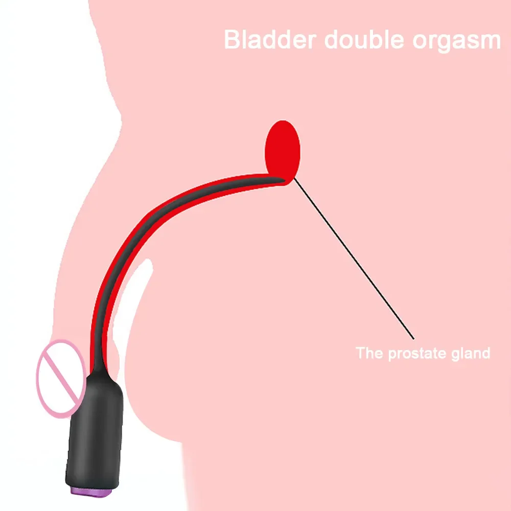 Vibrating Urethral Plug for Men Catheter Penis Plug Sex Toys Urethra Dilator Prostate Massager Dildo Vibrator Penis Training Toy