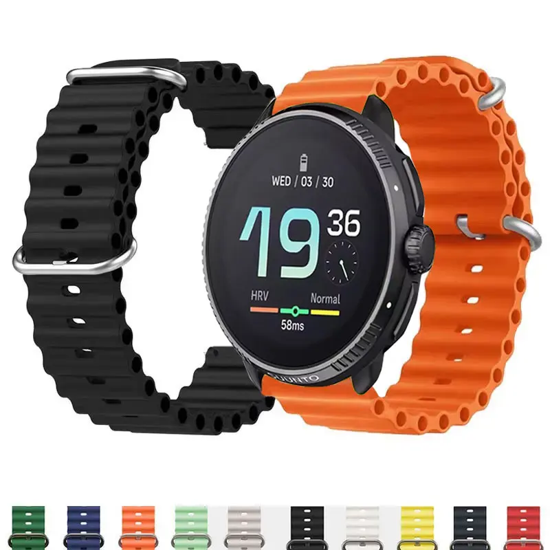 Силиконовый ремешок Ocean для SUUNTO Run/RACE/Race S, браслет для SUUNTO VERTICAL/Ocean/5 9 PEAK/3, фитнес-спортивный браслет 20 мм 22 мм Силиконовый ремешок Ocean для SUUNTO Run/RACE/Race S, браслет для SUUNTO VERTICAL/Ocean/5 9 PEAK/3, фитнес-спортивный браслет 20 мм 22 мм