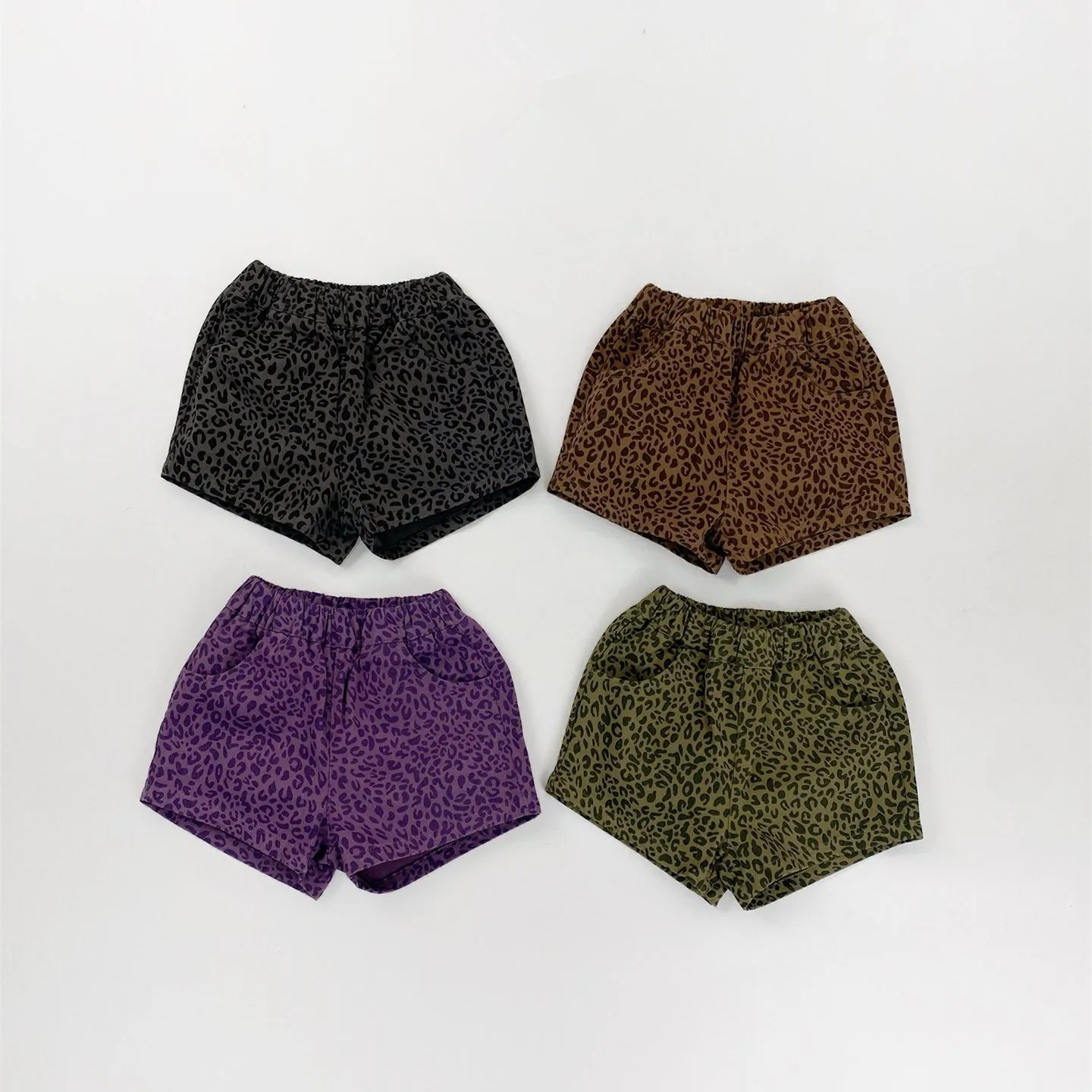 deer jonmi 2026 Summer Toddlers Kids Leopard Printed Shorts Baby Boys Girls Casual Chic Shorts 4 Colors