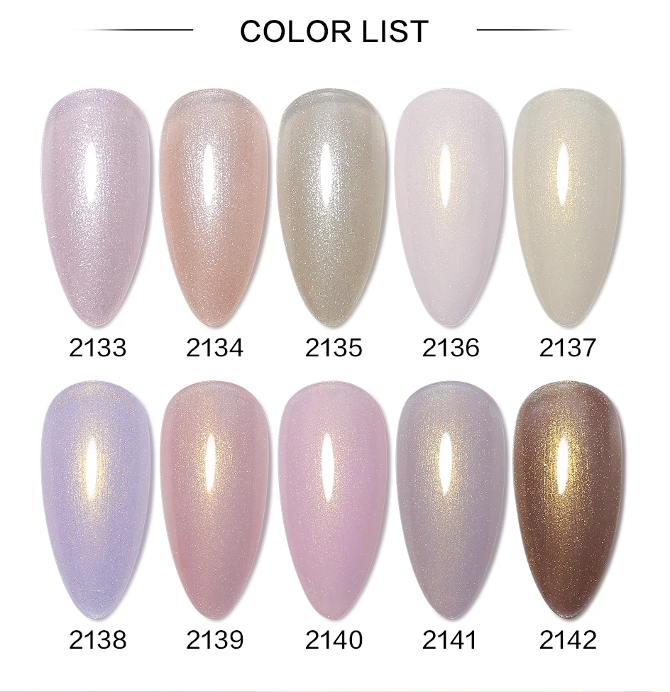 Arte Clavo Großhandel 15ml Japanischer Nagel-Gel-Lack Flash White Shell Aurora Pink Pearl Milky Glitter Gel Dropshipping Salon – Detail 3