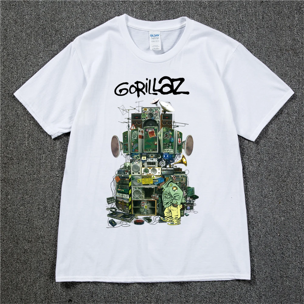 Gorillaz T Shirt UK Gorillazs Tshirt Hip-Hop Alternative Rap Music Tee Shirt The Now-Now New Album T-shirt