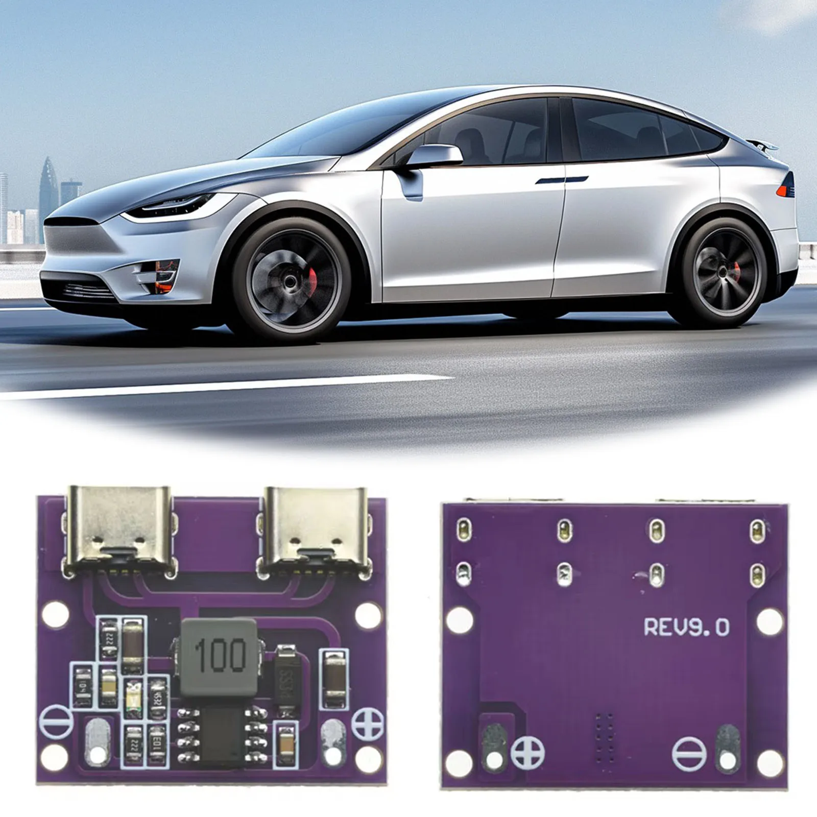 Dual TYPE-C USB Output Converter 9V/12V/24V/36V To 5V Down Converters Modules Dual TYPE-C Interface Charging Module
