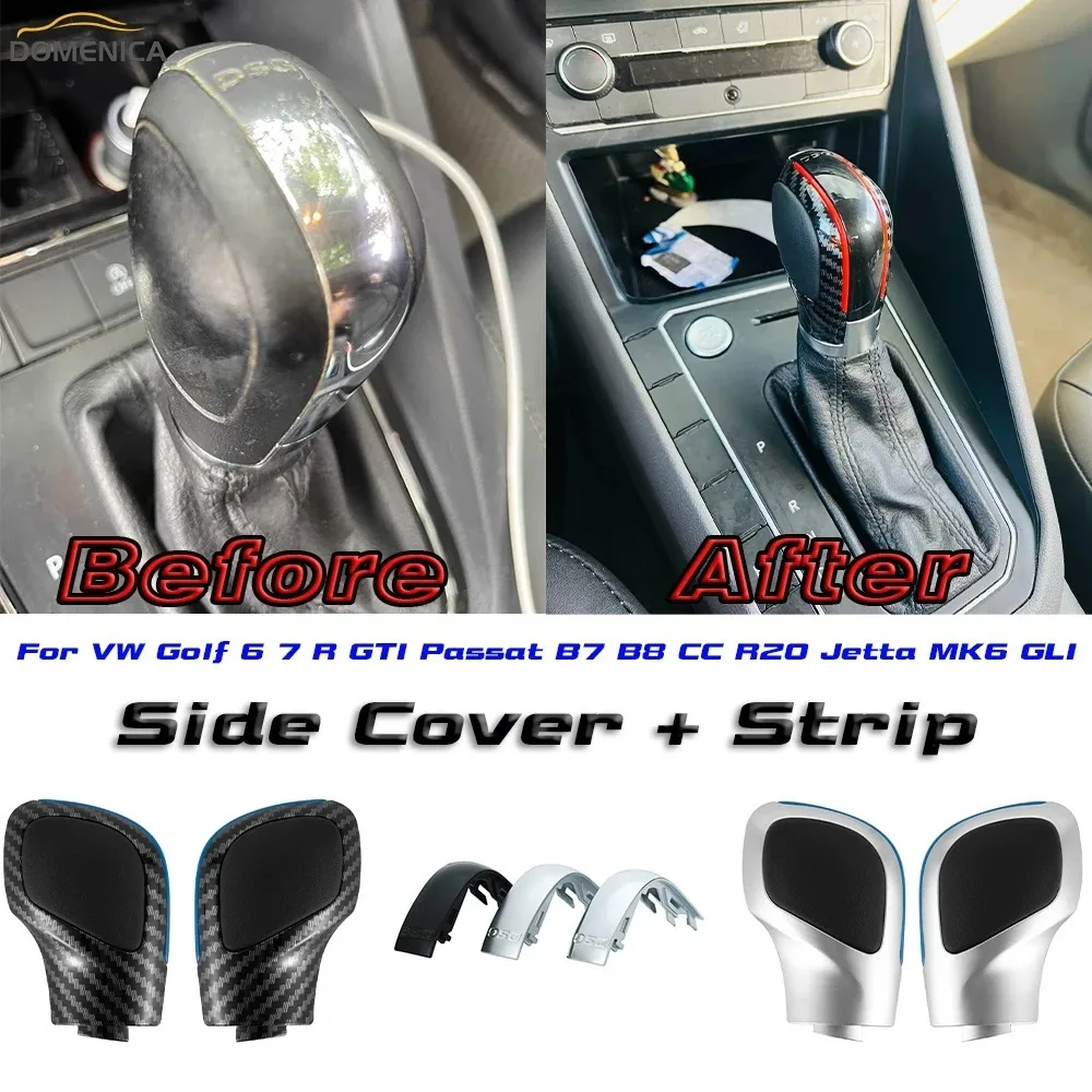 DSG Shift Knob Gear Side Cover DSG Emblem For VW Golf 6 golf 7 R GTI Passat B7 B8 CC R20 Jetta MK6 GLI