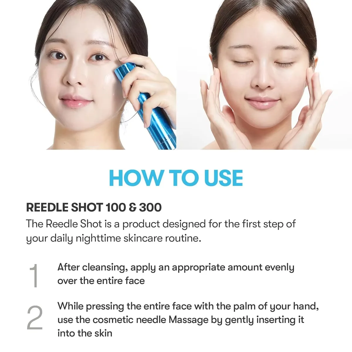 VT COSMETICS Hydrop Reedle Shot 100hL,Clear Serum Texture,Hydrating Fluid Formula,Silky Essence,Korean Skincare,Korean Makeup