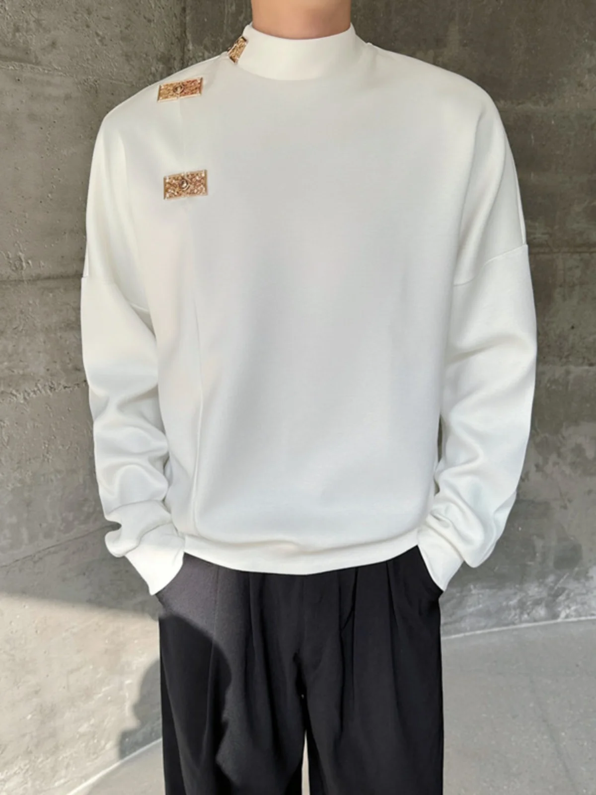 

Мужская повседневная свободная толстовка в стиле ретро с китайским узором, на пуговицах, с принтом «Цветущая слива», весна-осень, трендовая, простая