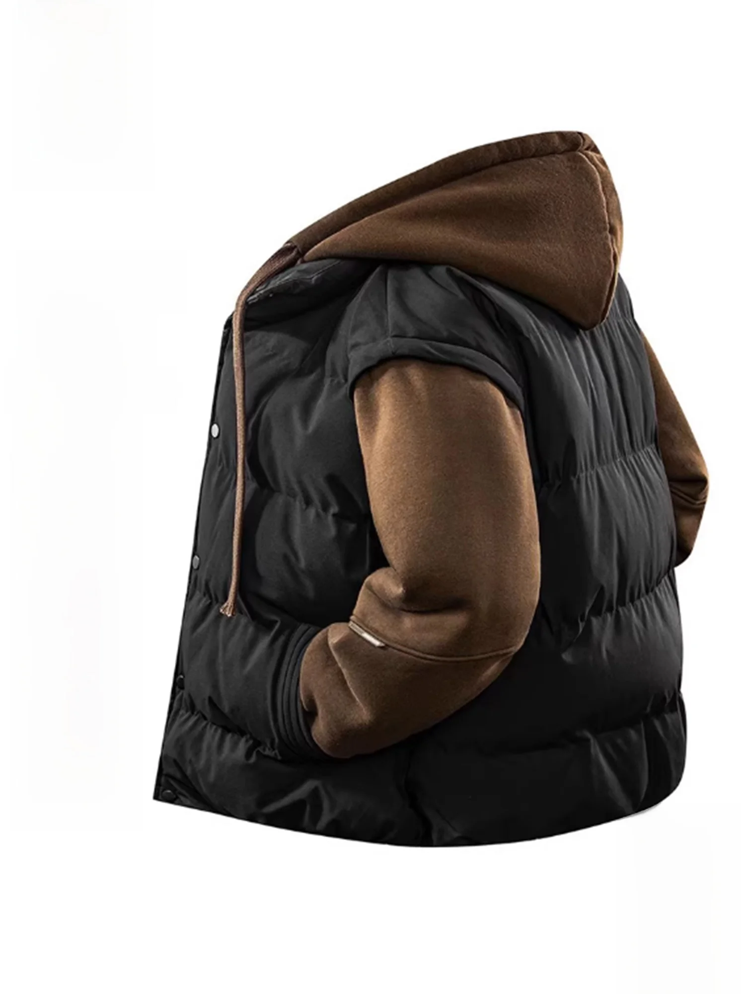 

PaulFrank Monkey Hooded Jaet Men's Casual Warm Polyester Fiber Winter Coat Vintage Sle Long Sve Zipper Closure Thiened