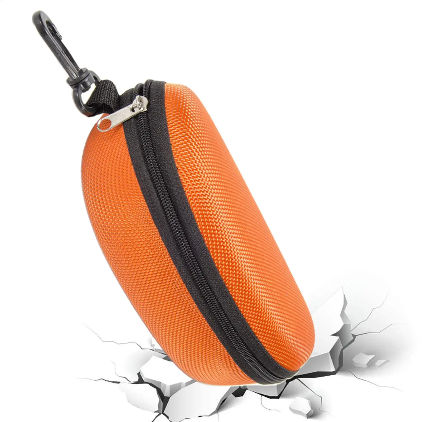 Portable Zipper Carabiner Sunglasses Protector Box Hard Eye Glasses Case Travel Pack Pouch Glasses Case Eyewear Accessories