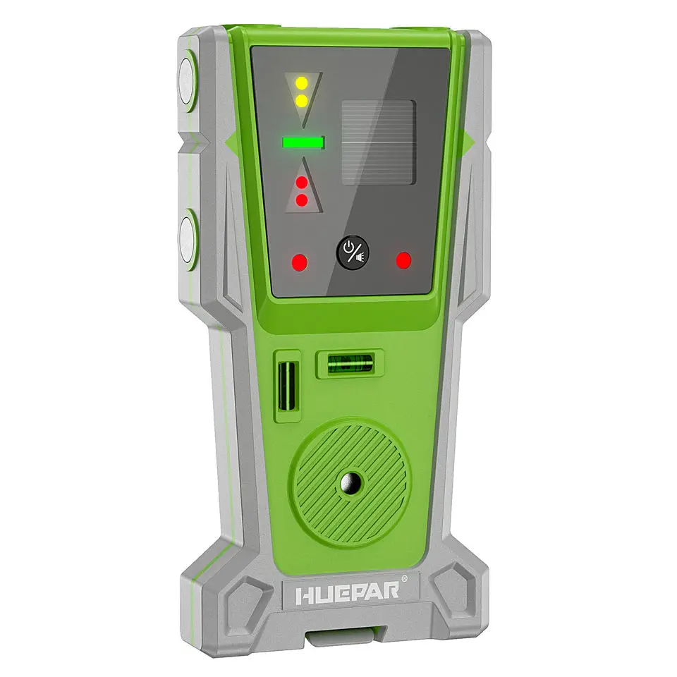 เครื่องตรวจจับเลเซอร์ LR-8RG huepar ตัวรับสัญญาณดิจิตอลระดับเลเซอร์สำหรับจอ LCD สองด้านสีเขียวและแดงและแม่เหล็ก
