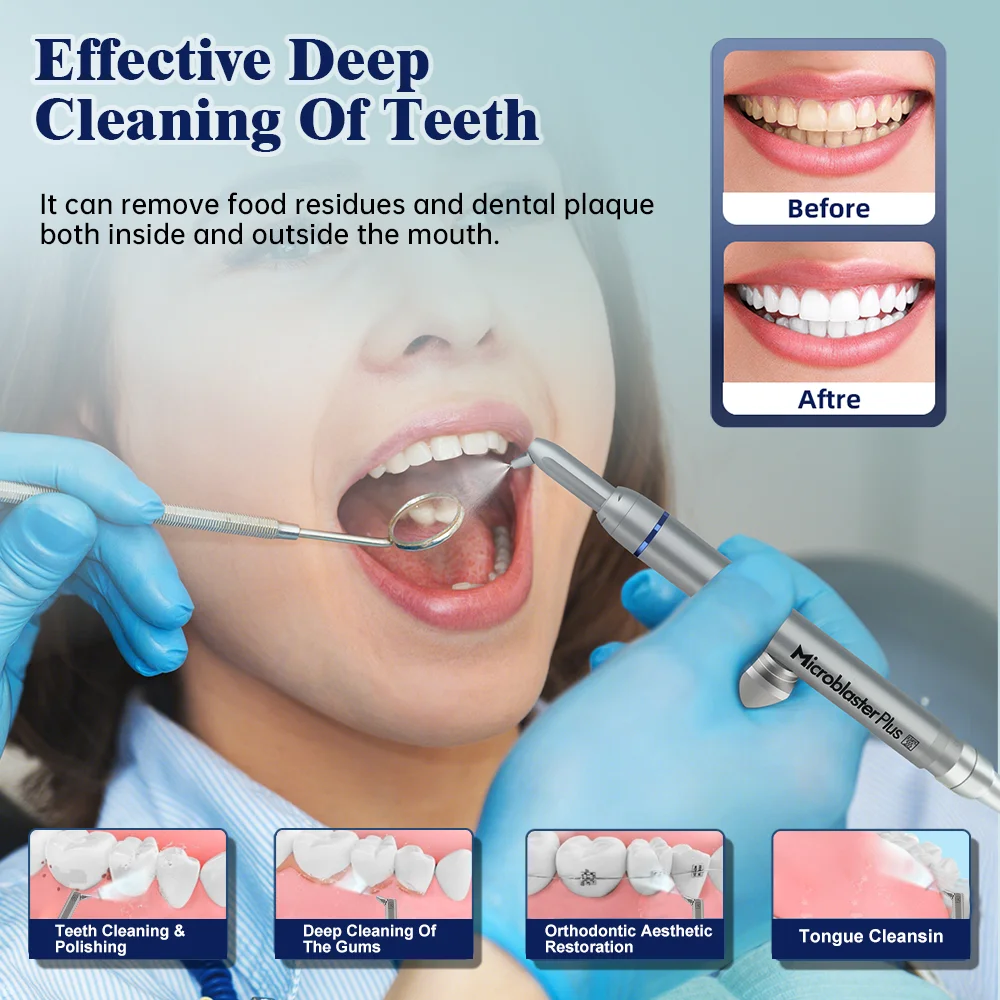 Dental 2in1 Aluminum Oxide Micro Blaster With Water Spray Alumina Air Abrasion Polisher Microetcher Sandblasting Dentistry Tools