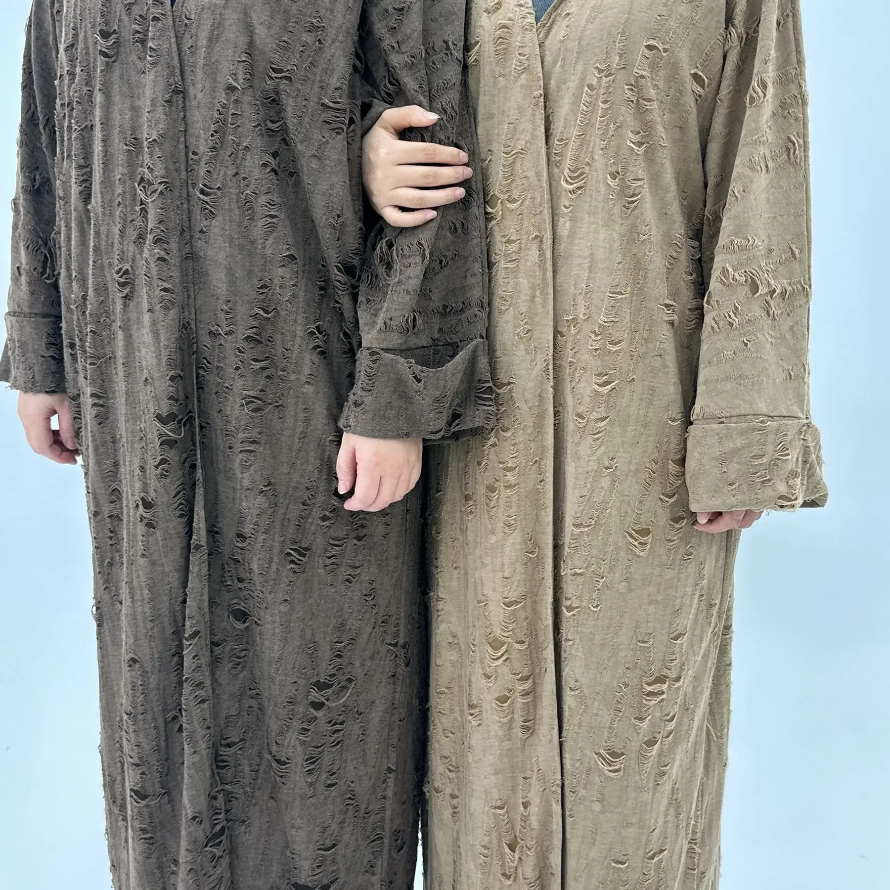 Muslimische offene Abaya, arabischer Kimono, Loch-Stil, lässig, schlicht, Abayas für Frauen, Dubai, Luxus, Türkei, islamische Kleidung, Kaftan-Robe, Ramadan